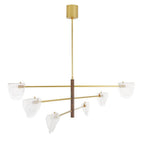 Arteriors Home DLC35 Clear,Antique Brass Hockless Chandelier Image 7
