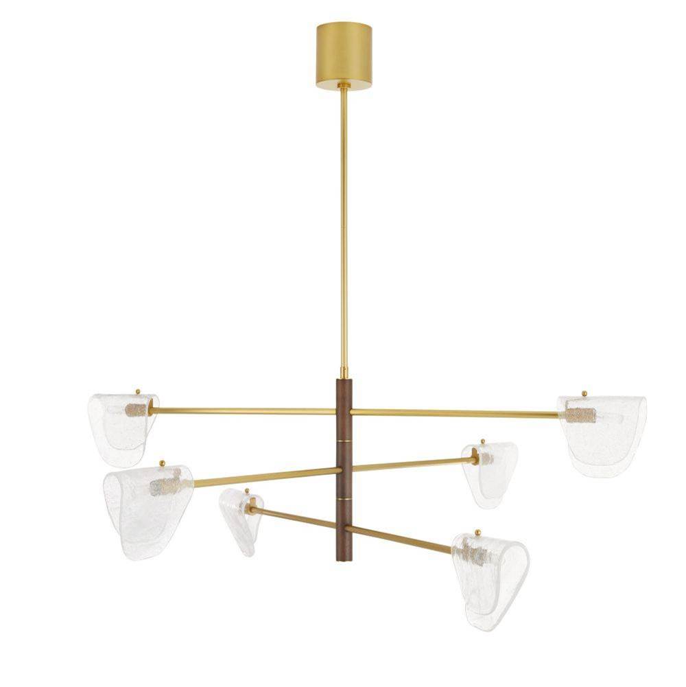 Arteriors Home DLC35 Clear,Antique Brass Hockless Chandelier Image 6