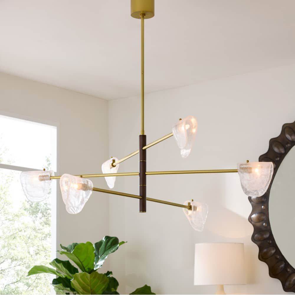 Arteriors Home DLC35 Clear,Antique Brass Hockless Chandelier Image 2