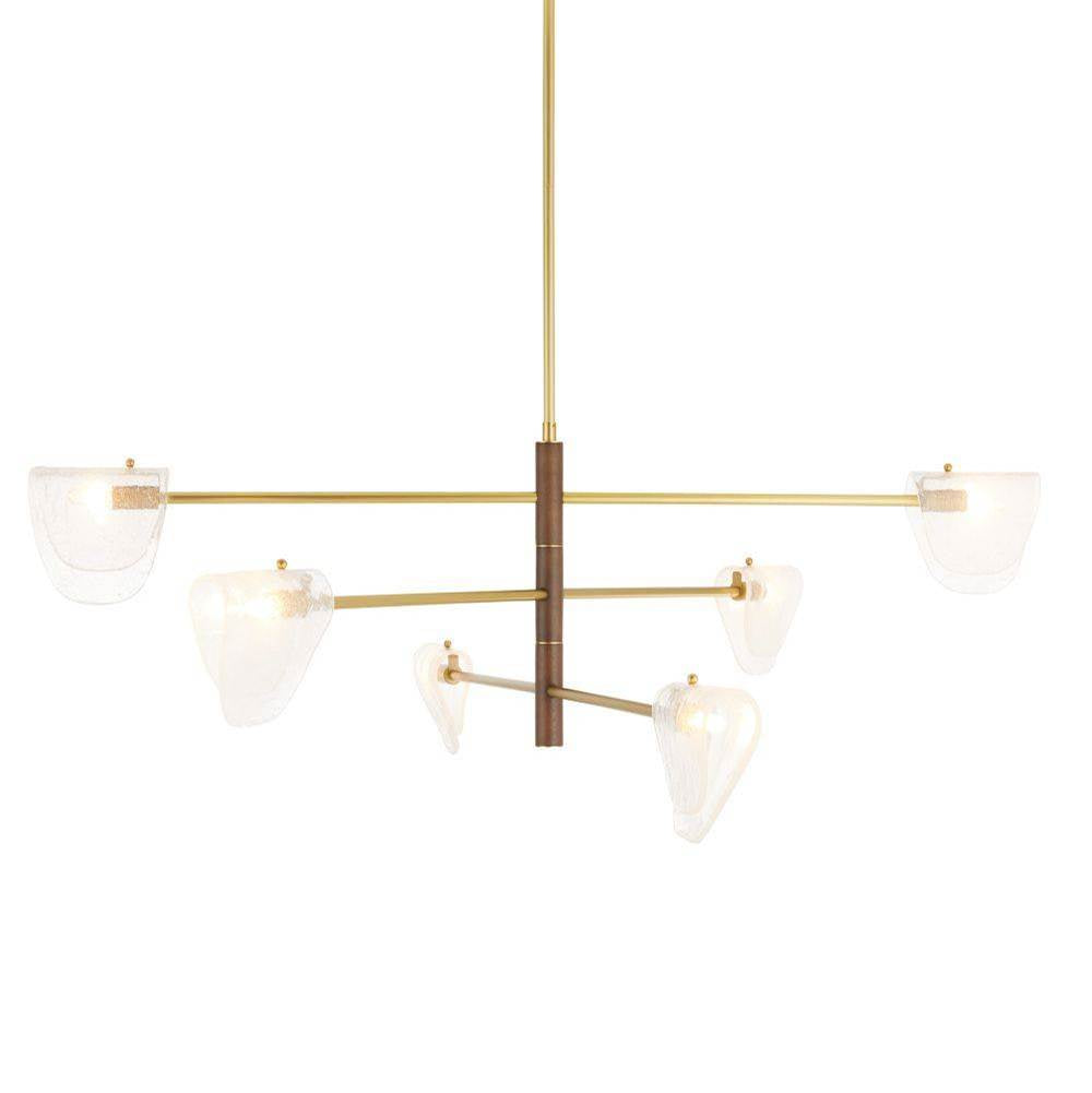 Arteriors Home DLC35 Clear,Antique Brass Hockless Chandelier Image 1