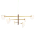 Arteriors Home DLC35 Clear,Antique Brass Hockless Chandelier Image 1