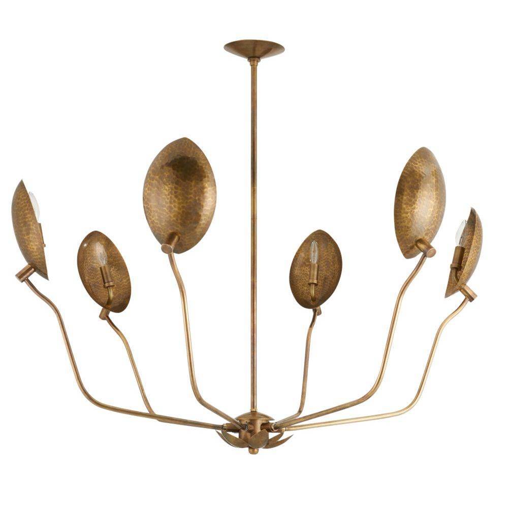 Arteriors Home DLI04 Vintage Brass,Vintage Brass Flores Chandelier Image 9