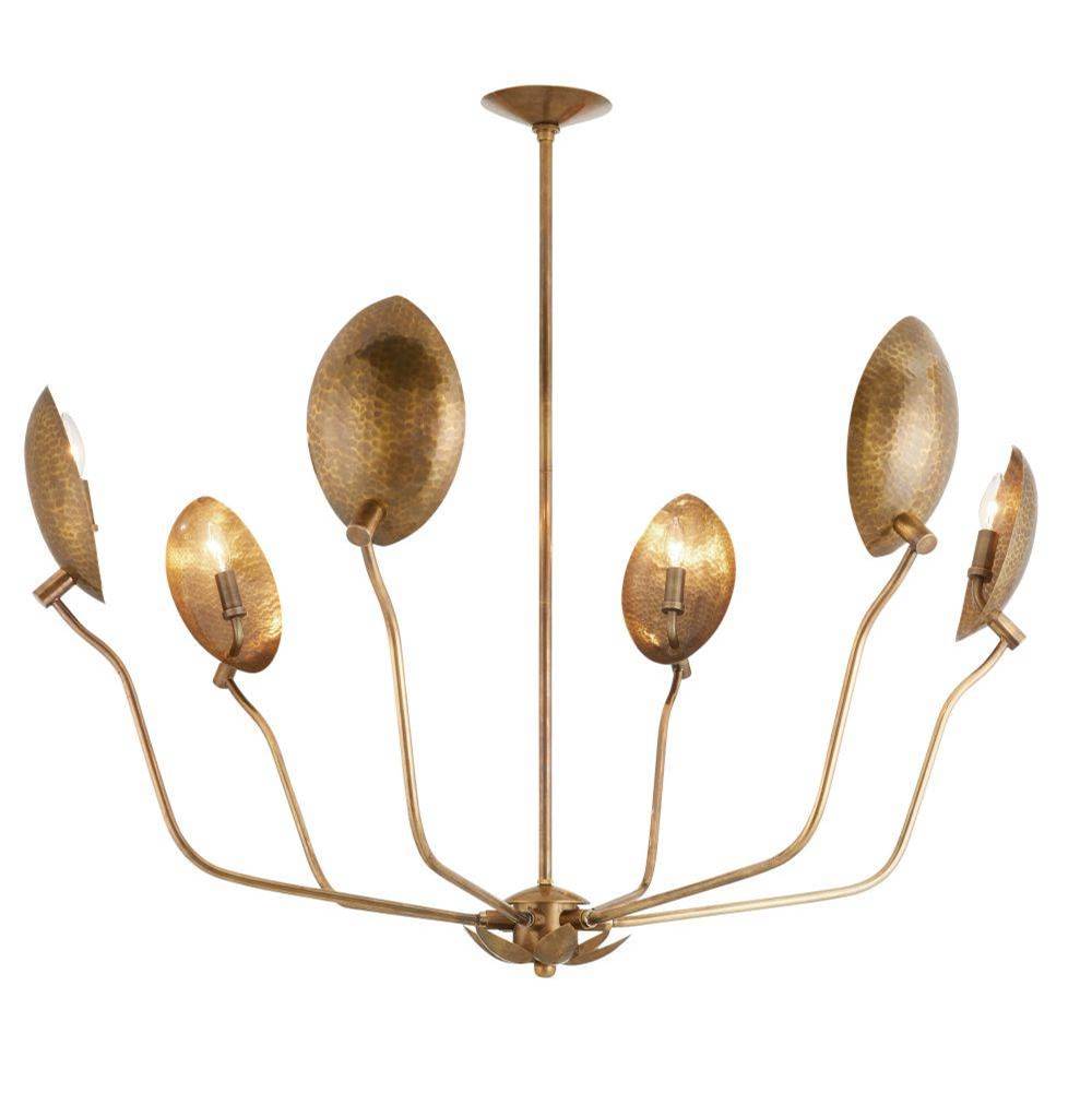 Arteriors Home DLI04 Vintage Brass,Vintage Brass Flores Chandelier Image 8
