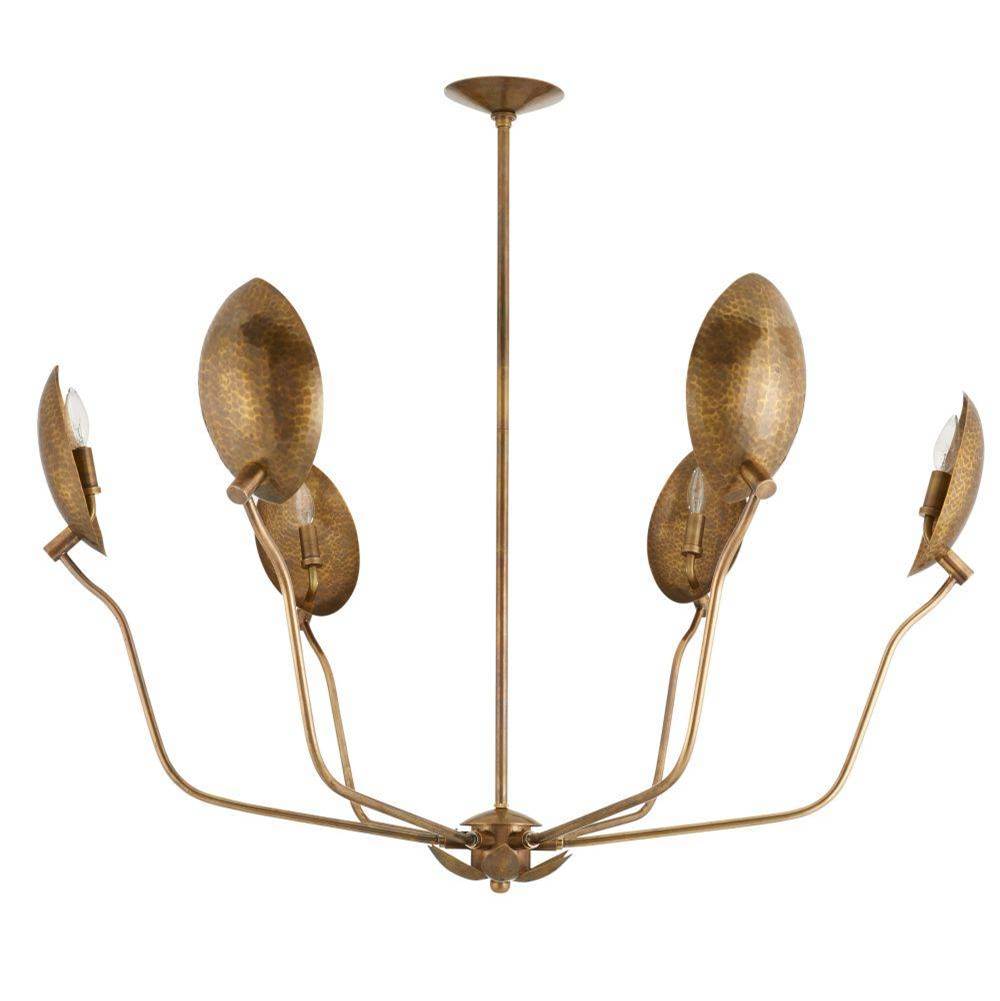 Arteriors Home DLI04 Vintage Brass,Vintage Brass Flores Chandelier Image 7