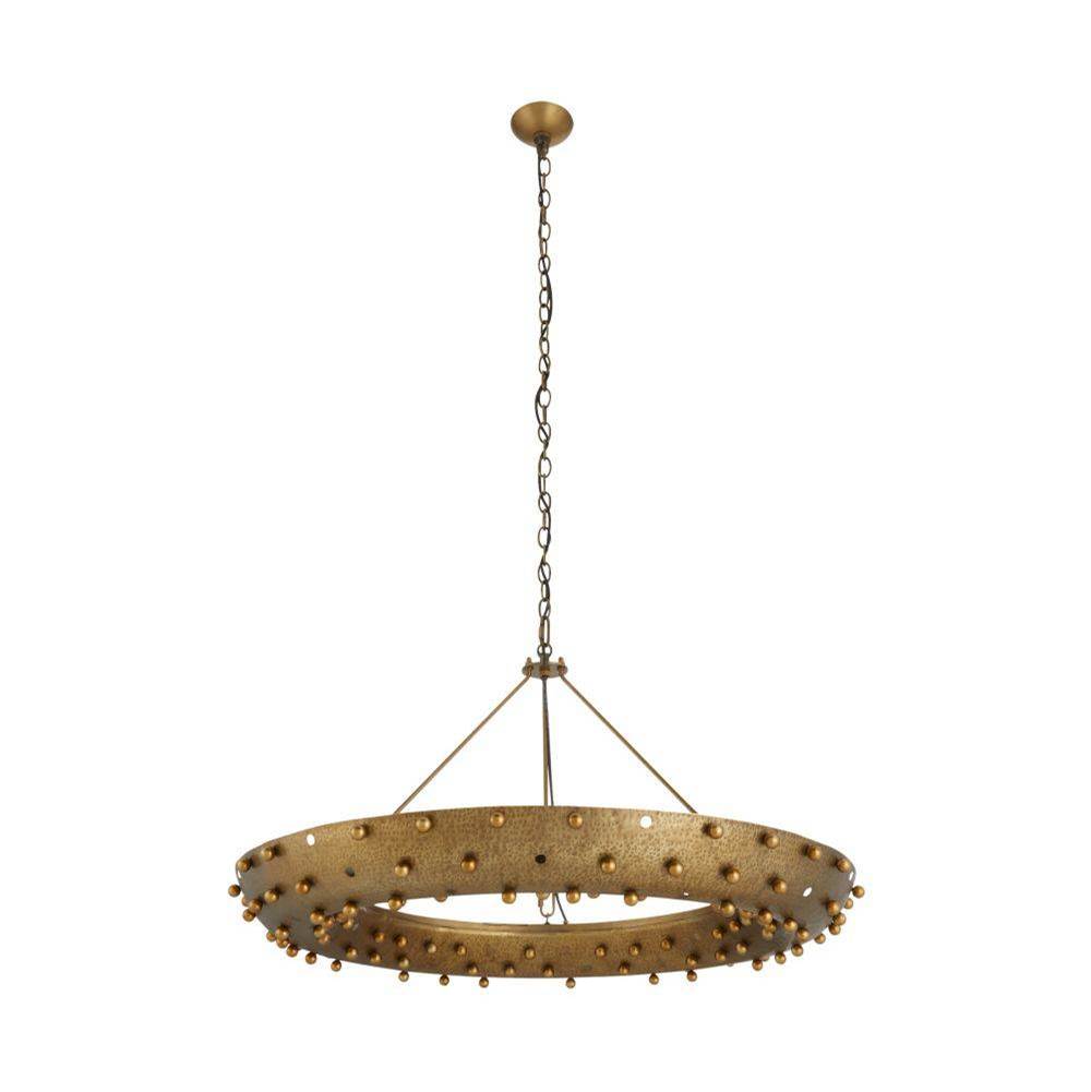 Arteriors Home DMI18 Antique Brass, Hardy Chandelier Image 7