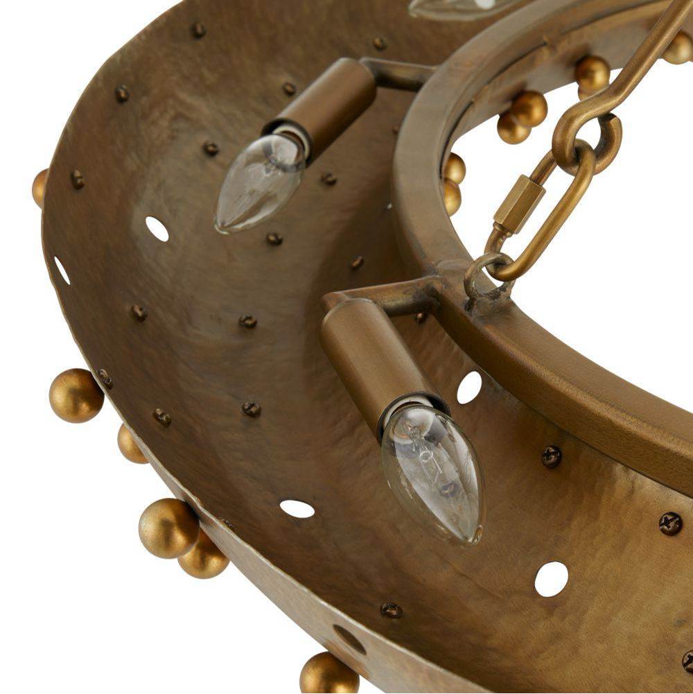Arteriors Home DMI18 Antique Brass, Hardy Chandelier Image 4
