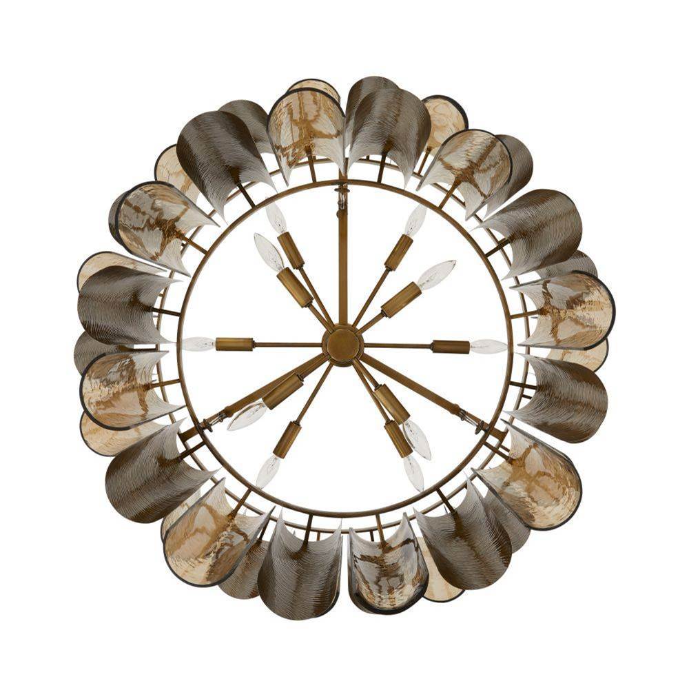 Arteriors Home DMI19 Vintage Brass,Smoke Faramond Chandelier Image 4