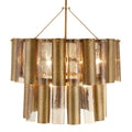 Arteriors Home DMI19 Vintage Brass,Smoke Faramond Chandelier Image 1