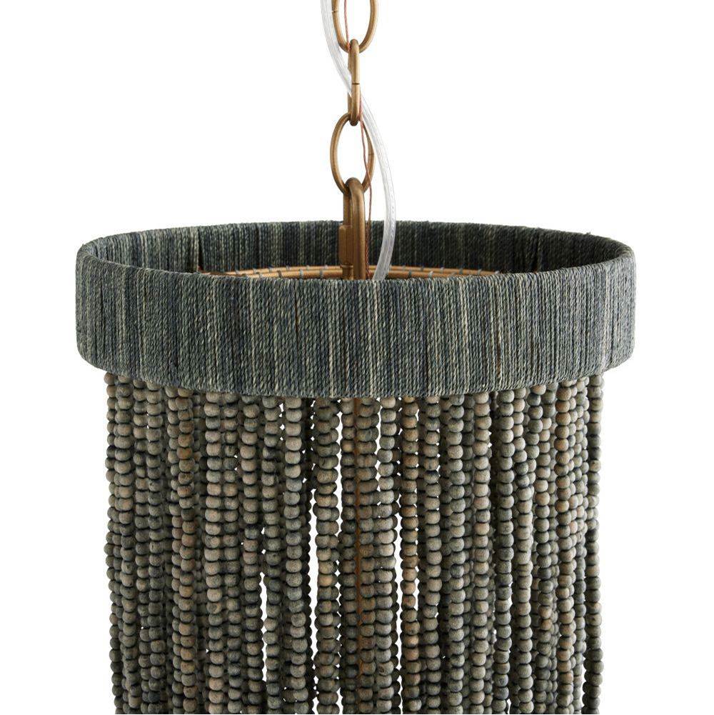 Arteriors Home DPS07 Dark Gray Wash,Antique Brass Baja Pendant Image 5