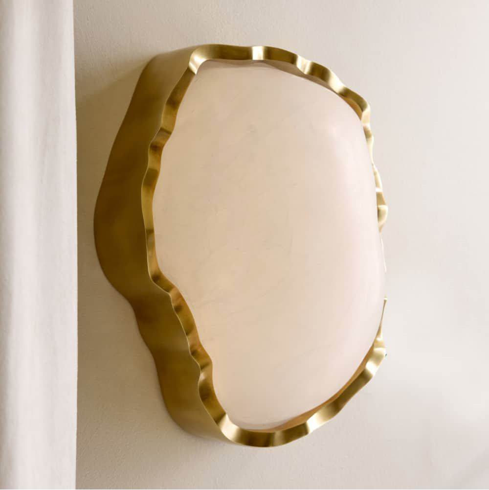 Arteriors Home DWC48 White,Antique Brass Grace Sconce Image 2
