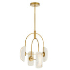 Arteriors Home GADSC01 Antique Brass,Ivory Roll Chandelier Image 7