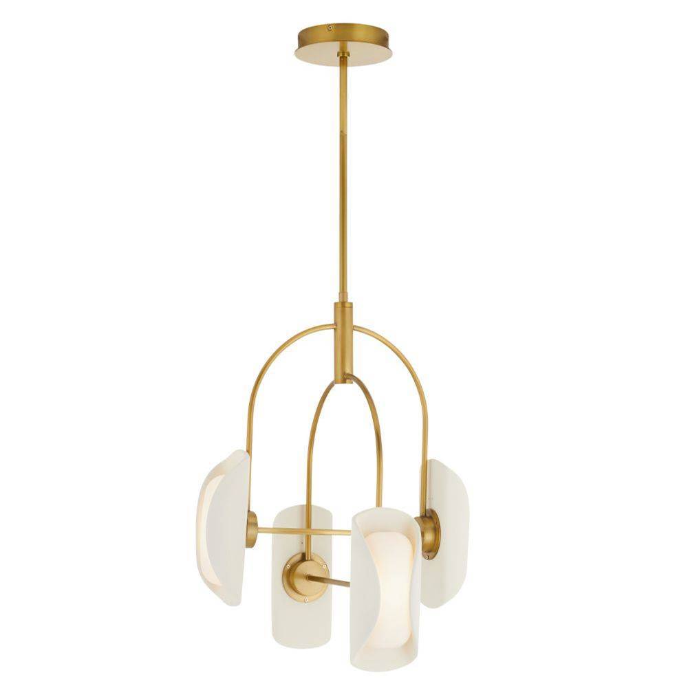 Arteriors Home GADSC01 Antique Brass,Ivory Roll Chandelier Image 7