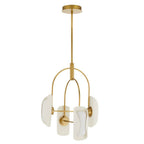 Arteriors Home GADSC01 Antique Brass,Ivory Roll Chandelier Image 6