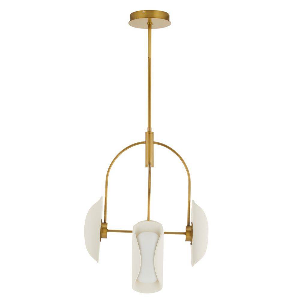 Arteriors Home GADSC01 Antique Brass,Ivory Roll Chandelier Image 5