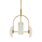 Arteriors Home GADSC01 Antique Brass,Ivory Roll Chandelier Image 4