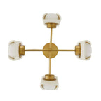 Arteriors Home GADSC01 Antique Brass,Ivory Roll Chandelier Image 3