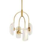 Arteriors Home GADSC01 Antique Brass,Ivory Roll Chandelier Image 1