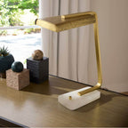 Arteriors Home PTC54 Antique Brass,White Genevieve Desk Lamp Image 3