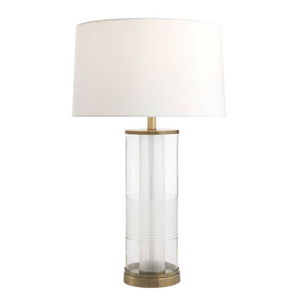 Arteriors Home PTI22-580 Clear Etched,Vintage Brass Gianna Lamp Image 1