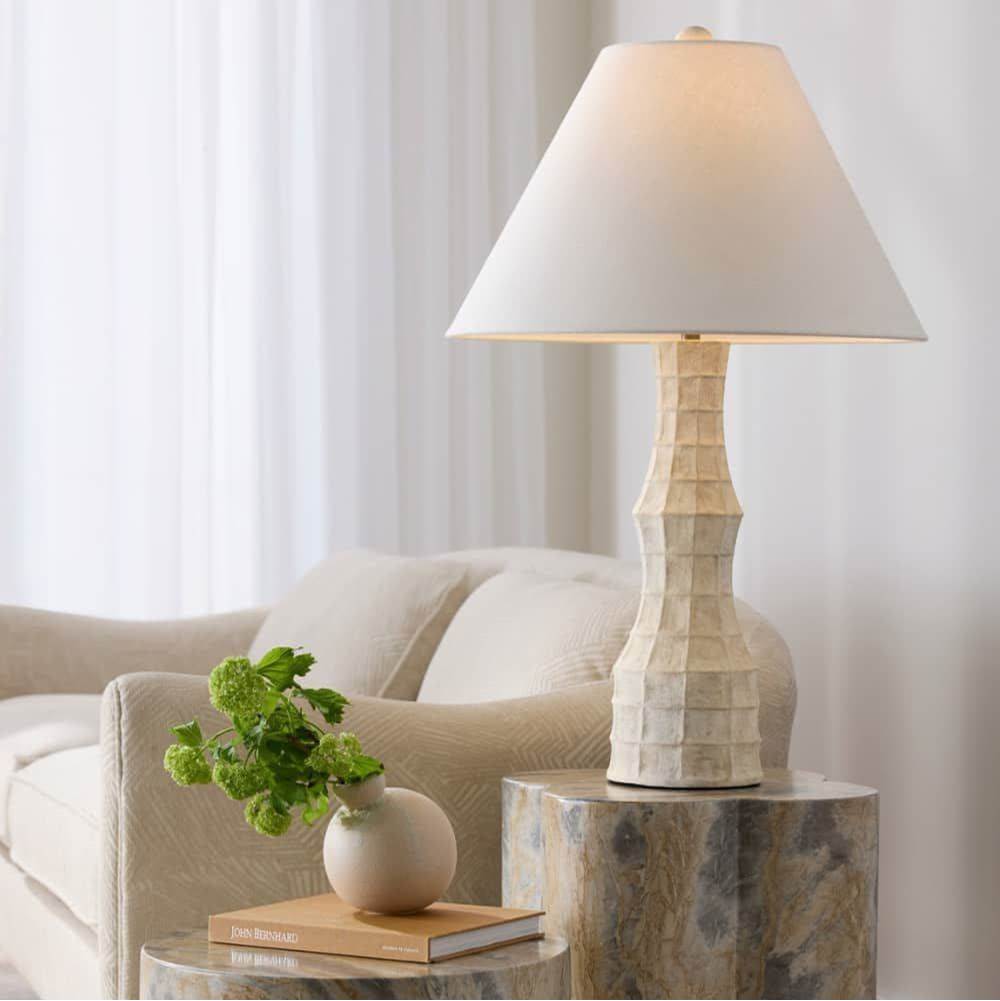 Arteriors Home PTS18-656 Egg Shell,Antique Brass Francine Lamp Image 3