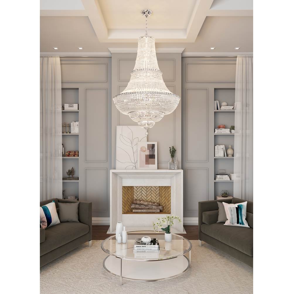 Allegri By Kalco Lighting Betti 48-in 56 Light Socket Chrome/clear Chandelier
