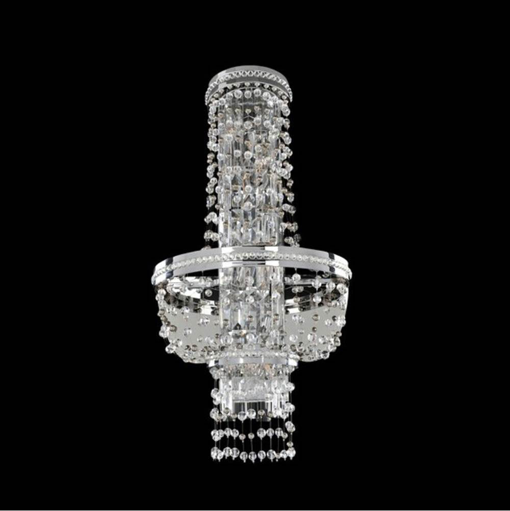 Allegri By Kalco Lighting Capri 24-in 5 Light Socket Chrome/clear Wall Sconce