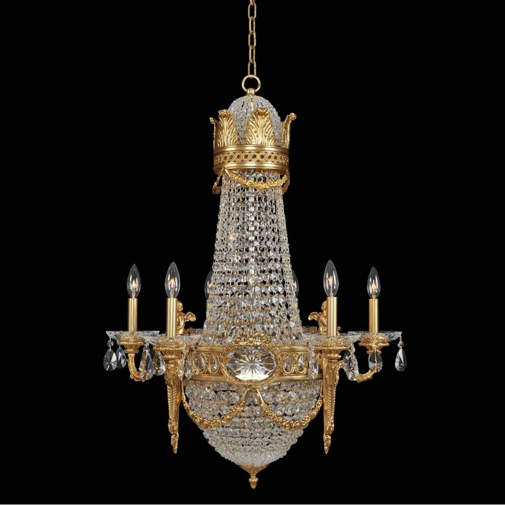 Allegri By Kalco Lighting Marseille 27-in 12 Light Socket Antique Brass/clear Chandelier