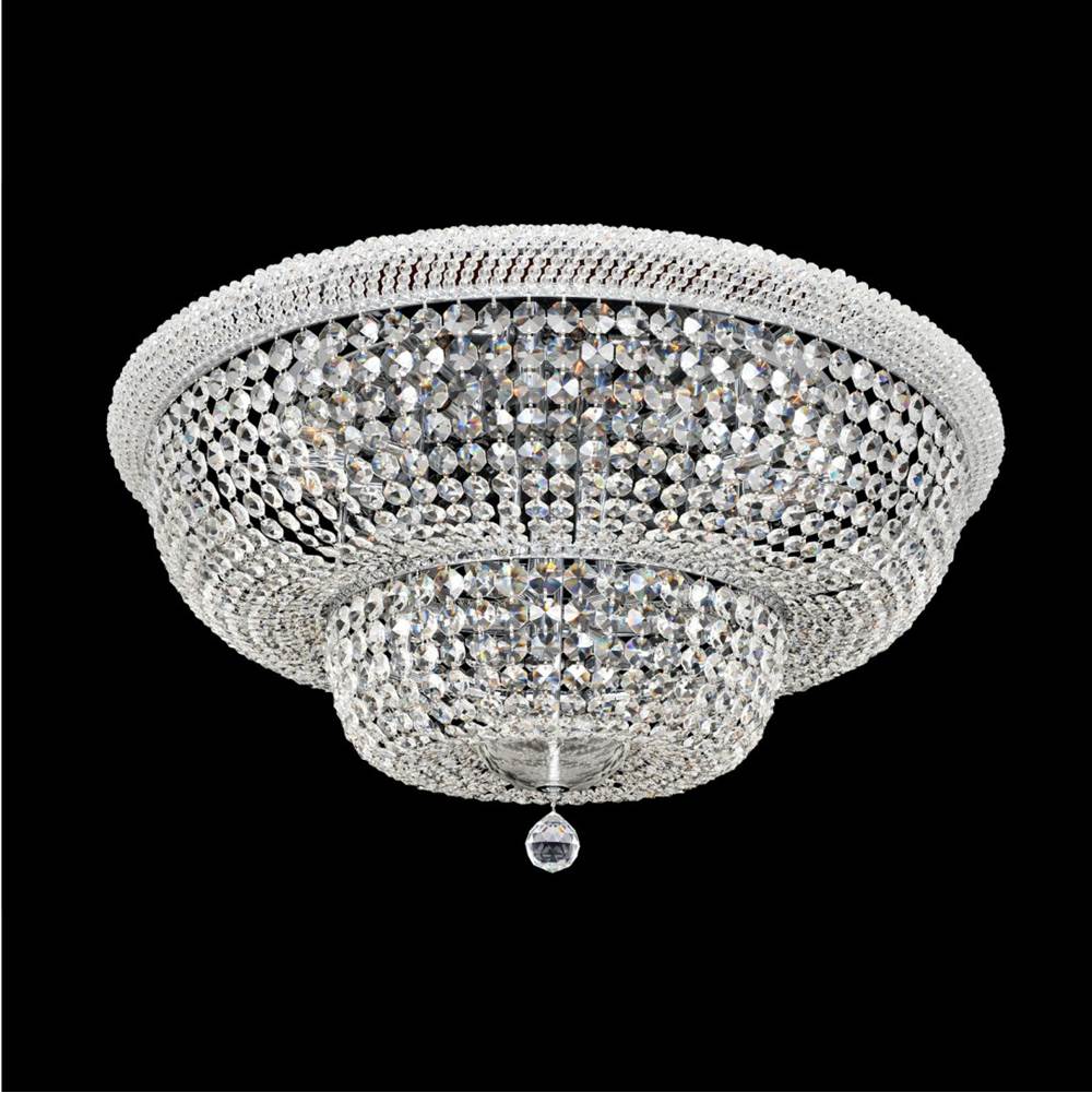 Allegri By Kalco Lighting Napoli 34-in 18 Light Socket Chrome/clear Flush Mount