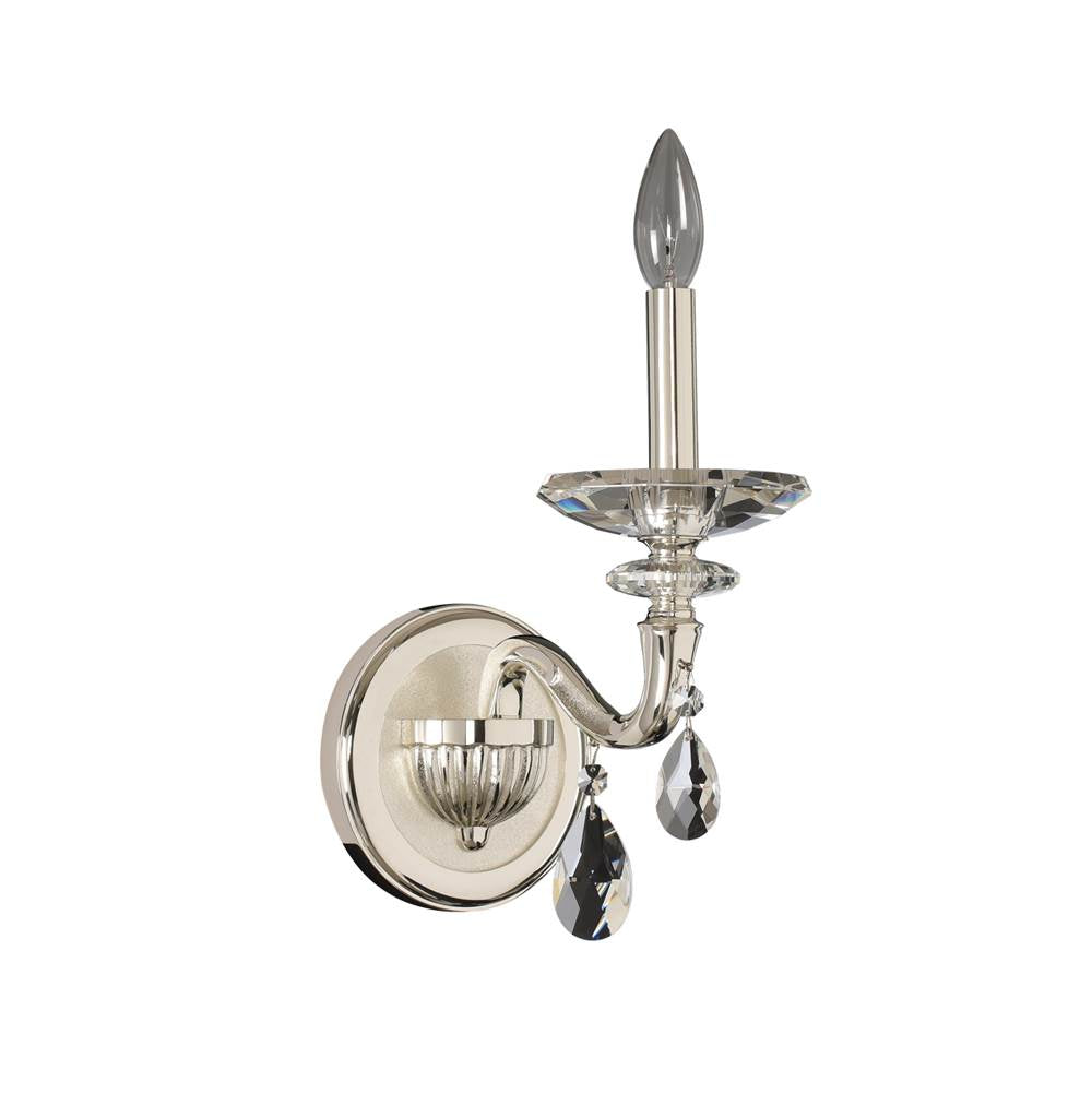 Allegri By Kalco Lighting Jolivet 10-in 1 Light Socket 2 Tone Silver/clear Wall Sconce