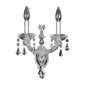Allegri By Kalco Lighting Brahms 14-in 2 Light Socket Chrome/clear Wall Sconce