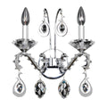 Allegri By Kalco Lighting Torreli 14.2-in 2 Light Socket Chrome/clear Wall Sconce