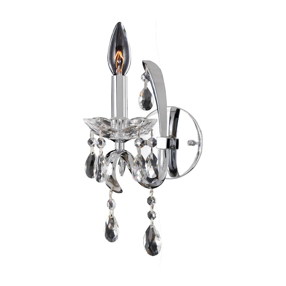 Allegri By Kalco Lighting Catalani 13-in 1 Light Socket Chrome/clear Wall Sconce