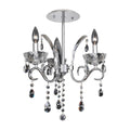 Allegri By Kalco Lighting Catalani 16-in 3 Light Socket Chrome/clear Flush Mount