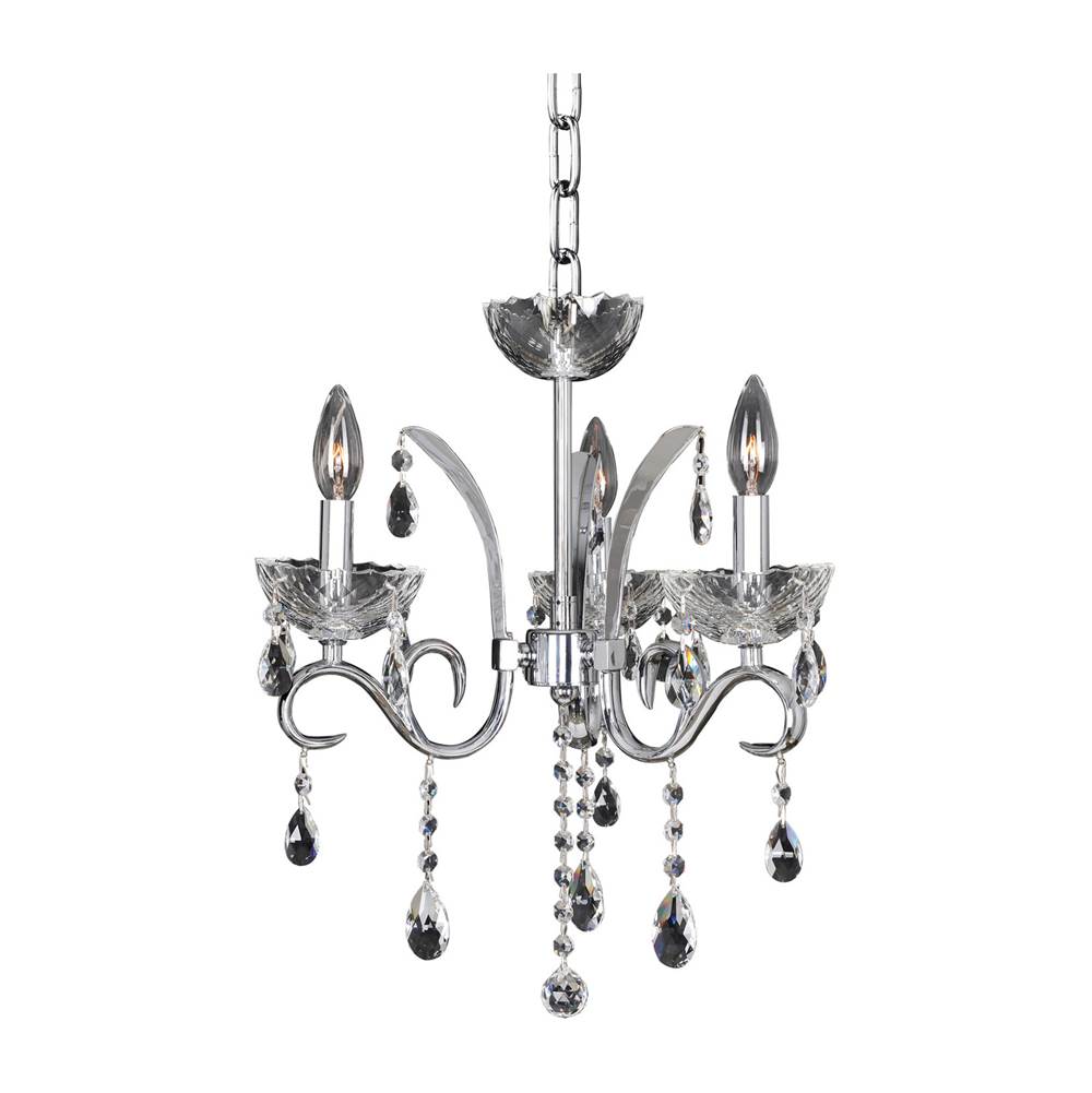 Allegri By Kalco Lighting Catalani 16-in 3 Light Socket Chrome/clear Chandelier