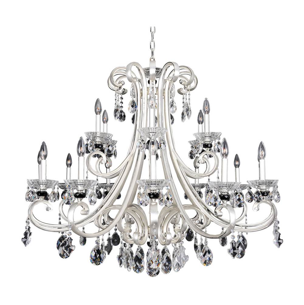 Allegri By Kalco Lighting Bedetti 48-in 18 Light Socket 2 Tone Silver/clear Chandelier