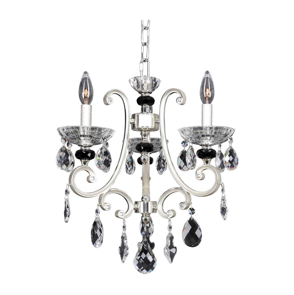 Allegri By Kalco Lighting Bedetti 17-in 3 Light Socket 2 Tone Silver/clear Chandelier
