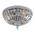Allegri By Kalco Lighting Lemire 12-in 3 Light Socket Chrome/clear Flush Mount