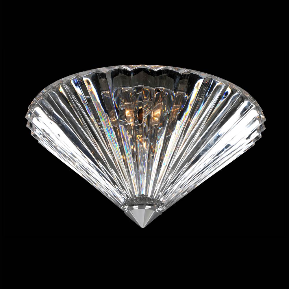 Allegri By Kalco Lighting Chauvet 16-in 3 Light Socket Chrome/clear Flush Mount