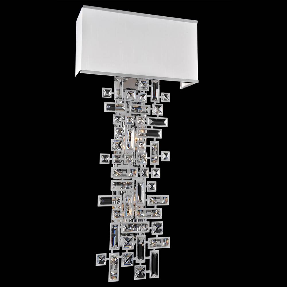 Allegri By Kalco Lighting Vermeer 29.5-in 6 Light Socket Chrome/clear Wall Sconce