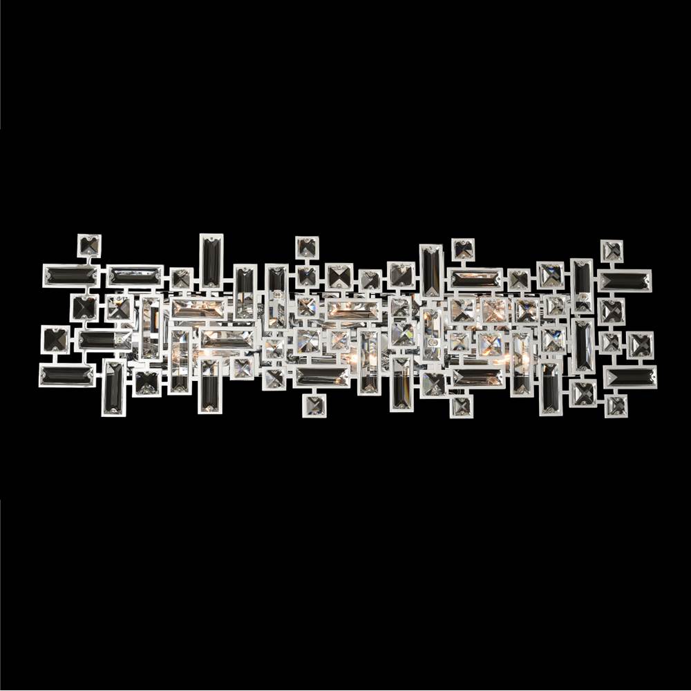 Allegri By Kalco Lighting Vermeer 30-in 6 Light Socket Chrome/clear Vanity Light