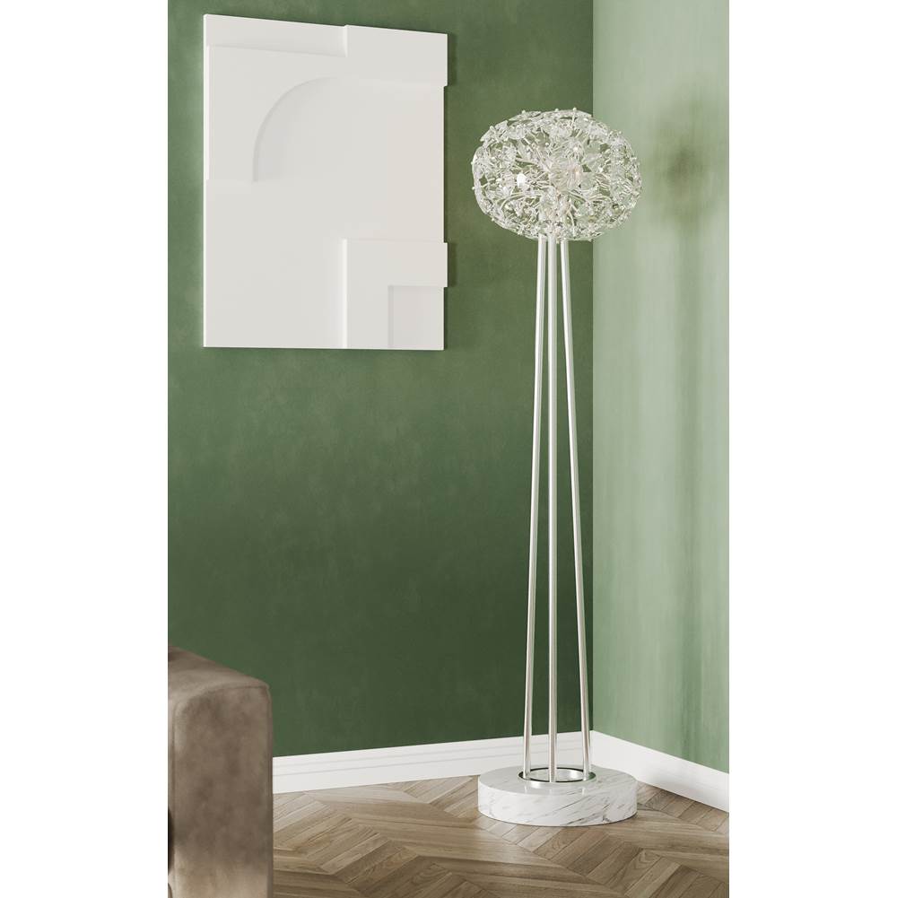 Allegri By Kalco Lighting Spazio 70-in 12 Light Socket Chrome/clear Floor Lamp