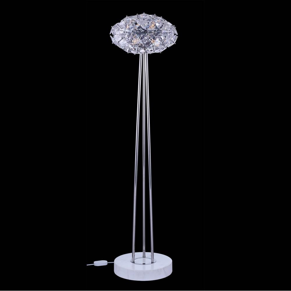 Allegri By Kalco Lighting 027895-010-FR001 Chrome Spazio 70-in 12 Light Socket Chrome/clear Floor Lamp Image 1