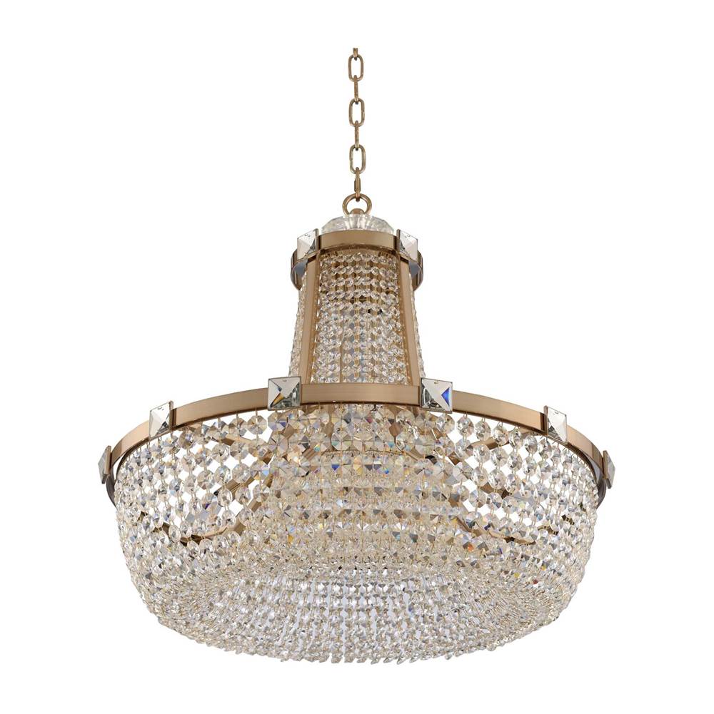 Allegri By Kalco Lighting Impero 30-in 12 Light Socket Brushed Champagne Gold/clear Chandelier