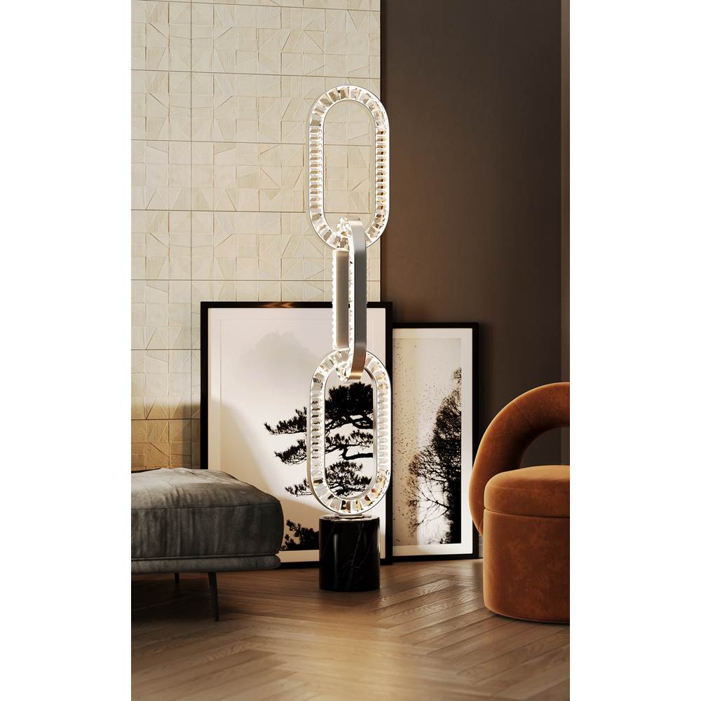 Allegri By Kalco Lighting Catena 75-in Polished Chrome/clear Floor Lamp