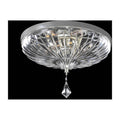 Allegri By Kalco Lighting Orecchini 20-in 4 Light Socket 2 Tone Silver/clear Flush Mount