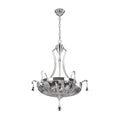 Allegri By Kalco Lighting Orecchini 26-in 6 Light Socket 2 Tone Silver/clear Pendant