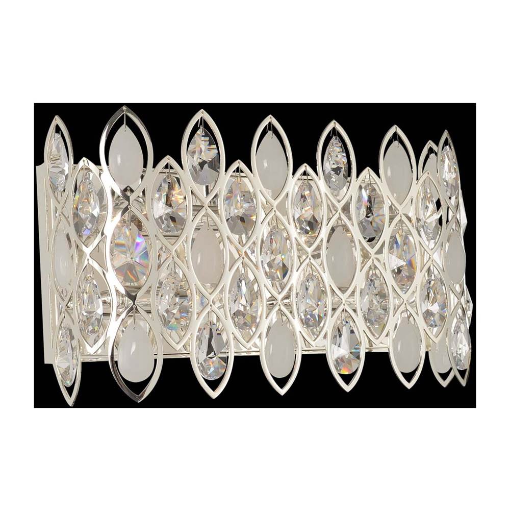 Allegri By Kalco Lighting Prive 17-in 4 Light Socket Silver/clear Vanity Light