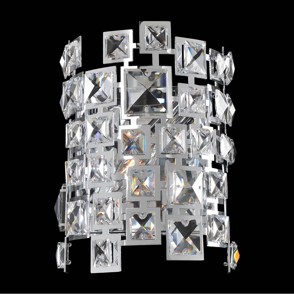 Allegri By Kalco Lighting Dolo 8-in 1 Light Socket Chrome/clear Wall Sconce