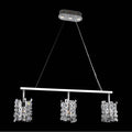 Allegri By Kalco Lighting Dolo 42-in 3 Light Socket Chrome/clear Linear Pendant