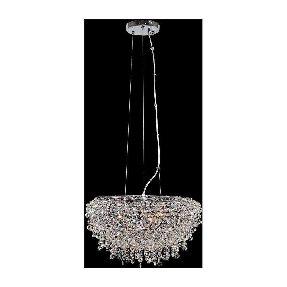 Allegri By Kalco Lighting Voltare 16-in 3 Light Socket Chrome/clear Pendant